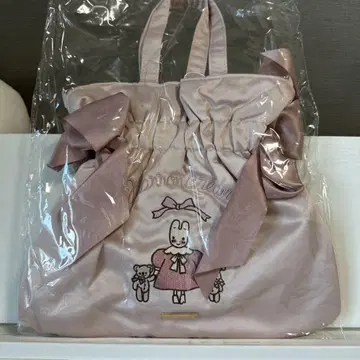 리본 포함 핑크 숄더백 마론 크림 메종 드 플뢰르