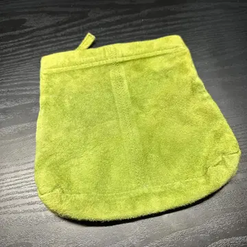 츠치야 가방 그린 스웨이드 파우치