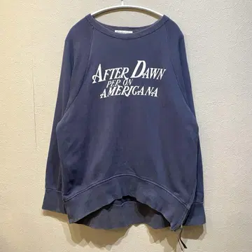 Americana for SALON 사이드 지퍼 로고 맨투맨 F 사이즈