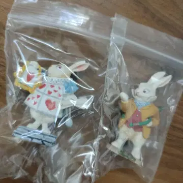 카이요도 피규어 앨리스 나팔 부는 토끼 시계 보는 토끼 2종 세트