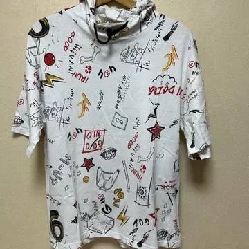 그래픽 프린트 후드 부착 후드티 사이즈 XL ~ 남녀 공용 ~ 구제 의류