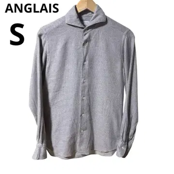ANGLAIS 앵글레이 웜 샴브레이 플란넬 셔츠 S 긴팔 일본제