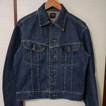 50s 60s Lee 101-J 빨간색 택 '40 LONG' 다크 네이비