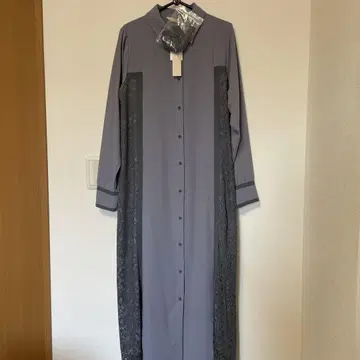 사이드 레이스 절개 셔츠 원피스 Andemiu