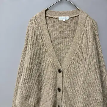 내추럴 뷰티 베이직 V넥 가디건(M) 베이지 로우 게이지