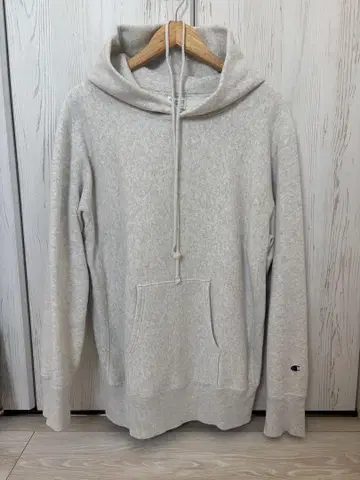 champion reverse weave 파랑 택 오트밀 후드티