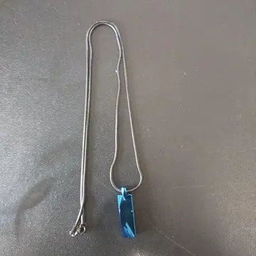파란 금속제 목걸이