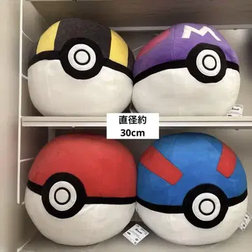 포켓몬스터 빅 사이즈 봉제 인형 몬스터볼 등 세트