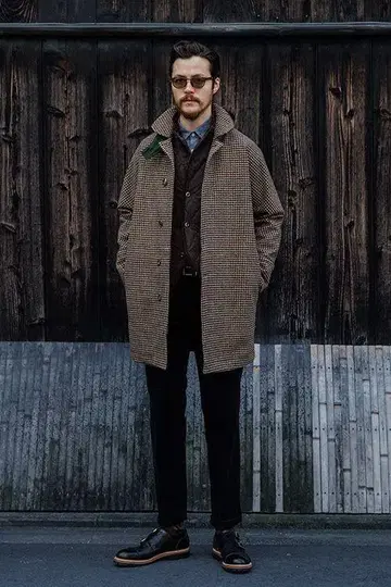 RAINMAKER 하운드 투스 발마칸 코트