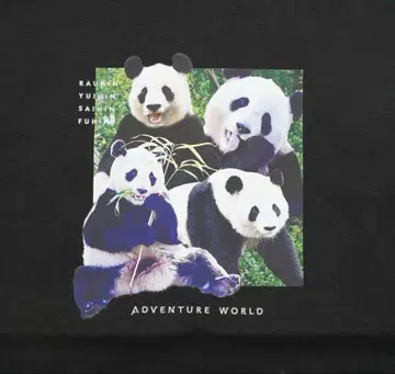 ADVENTURE WORLD 팬더 패밀리 T셔츠 L 사이즈