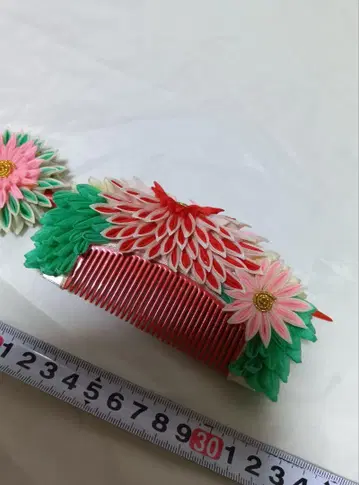 마이코 게이샤 머리 장식 빗 헤어콤 새상품급 중고 일본 머리 성인식
