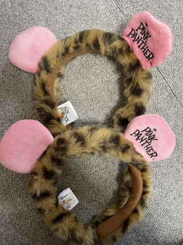 핑크 팬서 귀 달린 머리띠