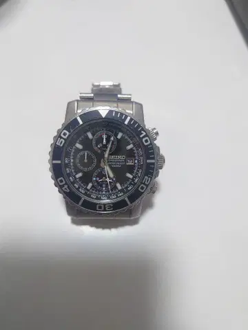 SEIKO 크로노그래프 시계 실버
