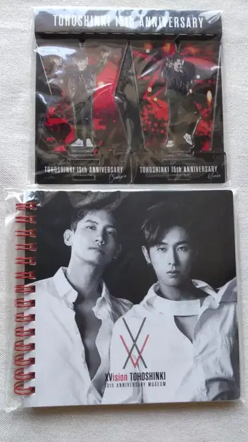 동방신기 15주년 아크릴 스탠드와 노트 세트