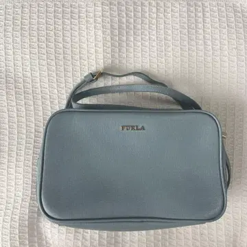 훌라 FURLA 더블 지퍼 숄더백 스카이블루