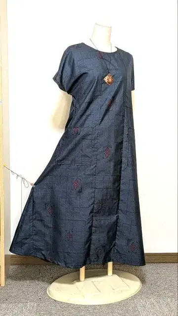 오시마 카스리 기모노 리메이크 롱 원피스 901