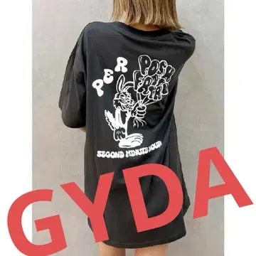 제이다 T셔츠 차콜 그레이 프리 사이즈 미사용품 레어 상의