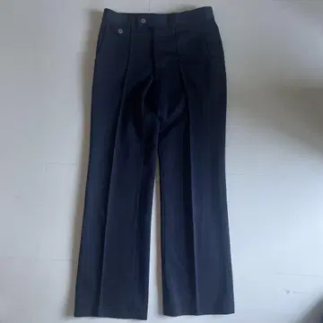 네이비 플리츠 슬랙스
