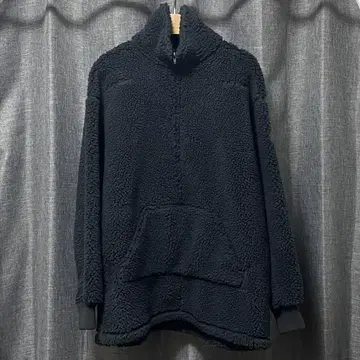 플리스 자켓 블랙 하이넥