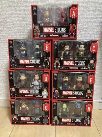 묶음 할인/MARVEL STUDIOS 큐브릭 베어브릭 7체 세트