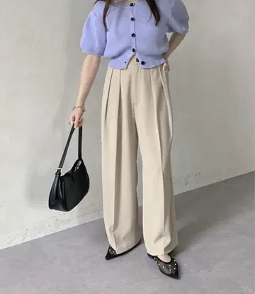 Thevon. 2턱 슬랙스 베이지 S