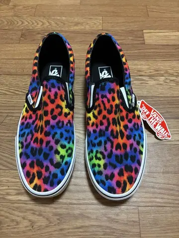 [새상품] VANS slipon 슬립온 레인보우 레오파드 27cm 반스