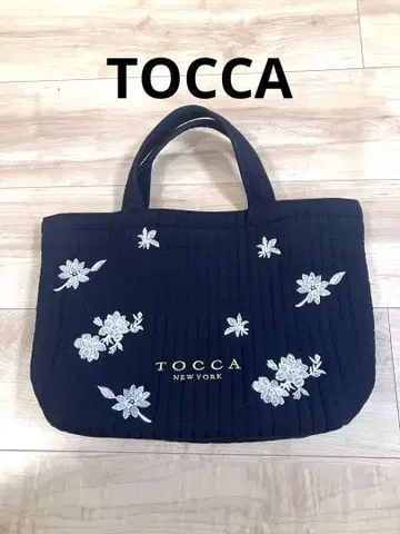 TOCCA 퀼팅 토트백 자수 블랙