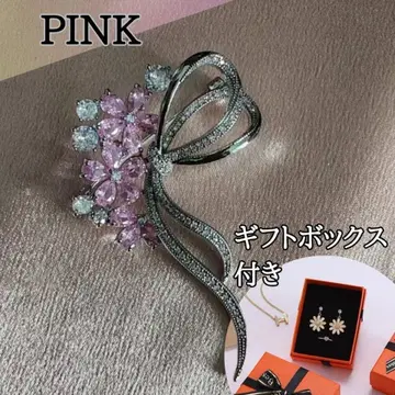 스와로브스키 꽃 벚꽃 브로치 코사지 고급스러움