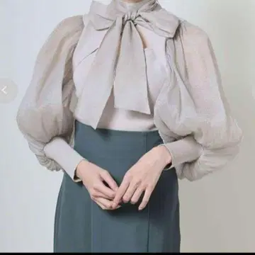 SNIDEL 스나이델 시어 넥 니트 풀오버 상의