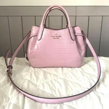 Kate Spade 라이트 핑크 악어 무늬 핸드백 숄더백