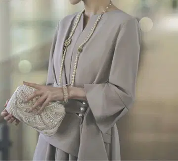 RUIRUE BOUTIQUE 허리 펄 엘레강트 원피스