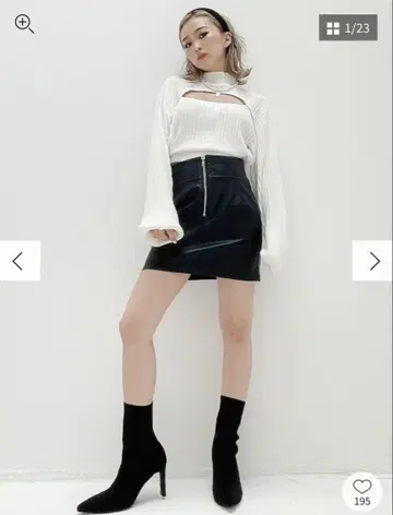 GYDA 가죽 스커트 라이크 팬츠 미니 스커트 타이트 스커트