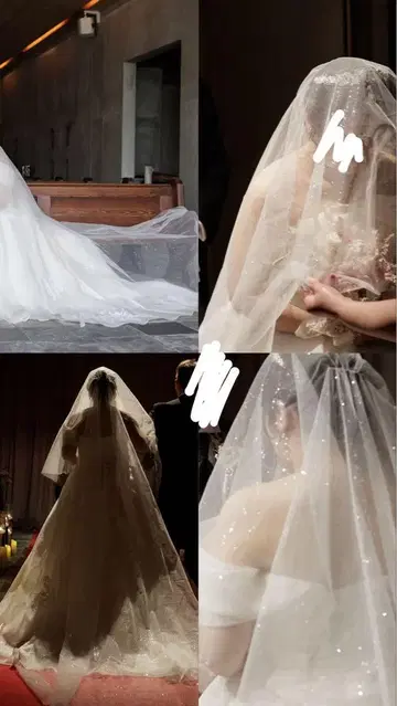 웨딩 베일 라메 믹스 베일 AiLE