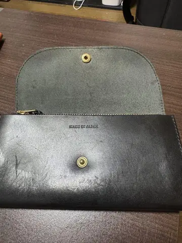 블랙 가죽 장지갑 MADE IN JAPAN