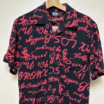 로고 부착 포켓 셔츠 ~ 미사용 새상품 ~ 사이즈 L ~ 레이온 100%