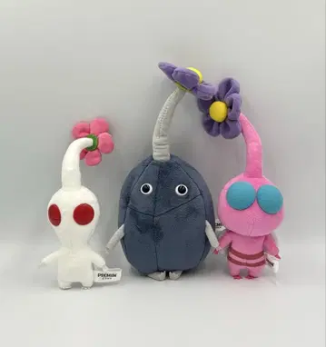 삼영무역 피크민 바위 화이트 깃털 봉제 인형 세트