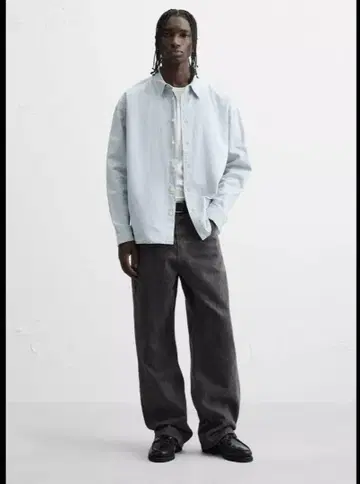 ZARA 웨이브 배기 핏 청바지