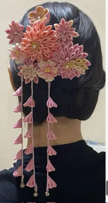 일본 의류용 꽃 장식 헤어 액세서리 벚꽃 핑크