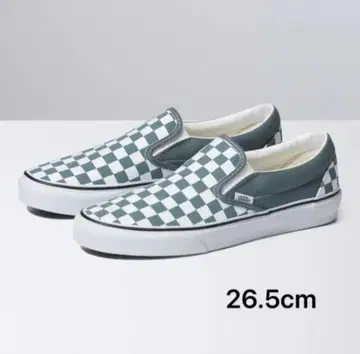 26.5cm US 기획 [ VANS ] 슬립온 체커 x 민트 그린