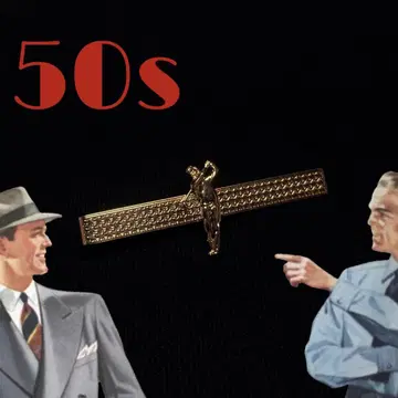 빈티지 넥타이 핀 영국 수트 영국 골프 클립 50s