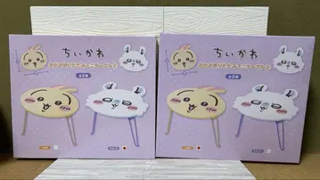 치이카와 (먼작귀) 얼굴 접이식 미니 테이블 토끼 모몽가 2종 세트