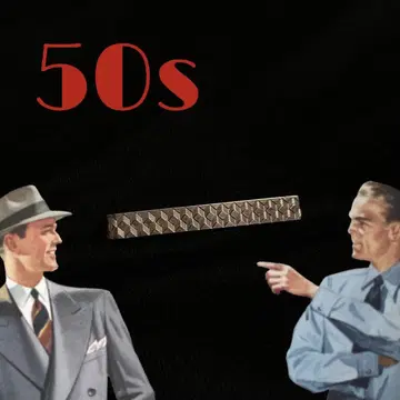 빈티지 넥타이 핑 레트로 로카빌리 50s 클립 클래식