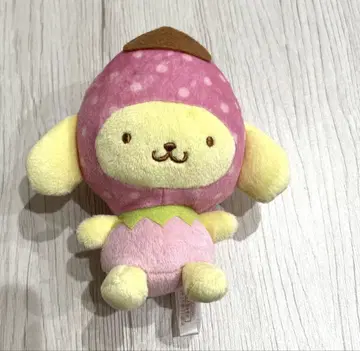 산리오 폼폼푸딩 봉제 인형 마스코트 핑크 딸기