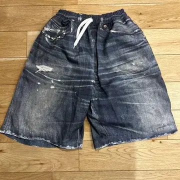 US 산겐자야 FakeVintageDenimEasyShorts