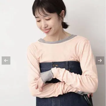 [ MILLER ] SLOBE 별주 SHEER RIB 크루넥 핑크