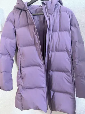 UNIQLO 심리스 다운 코트 퍼플 M 사이즈