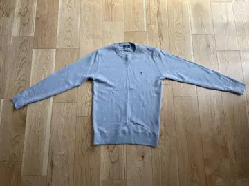 MUNSINGWEAR 스카이블루 터틀넥 & 그레이 V넥 스웨터 세트