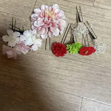 꽃 모티브 머리 장식 세트 졸업식, 성인식