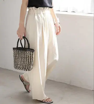 저널 스탠다드 워셔블 코튼 린넨 VIS 와이드 팬츠 38
