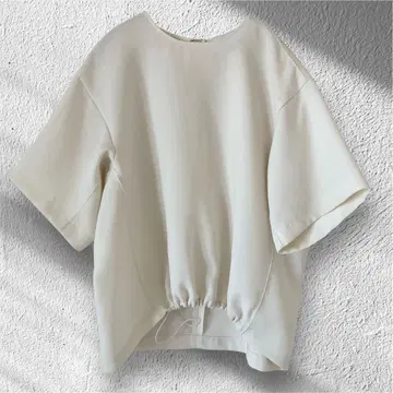 유나이티드 애로우즈 아이보리 드로우 스트링 상의 밑단 프리